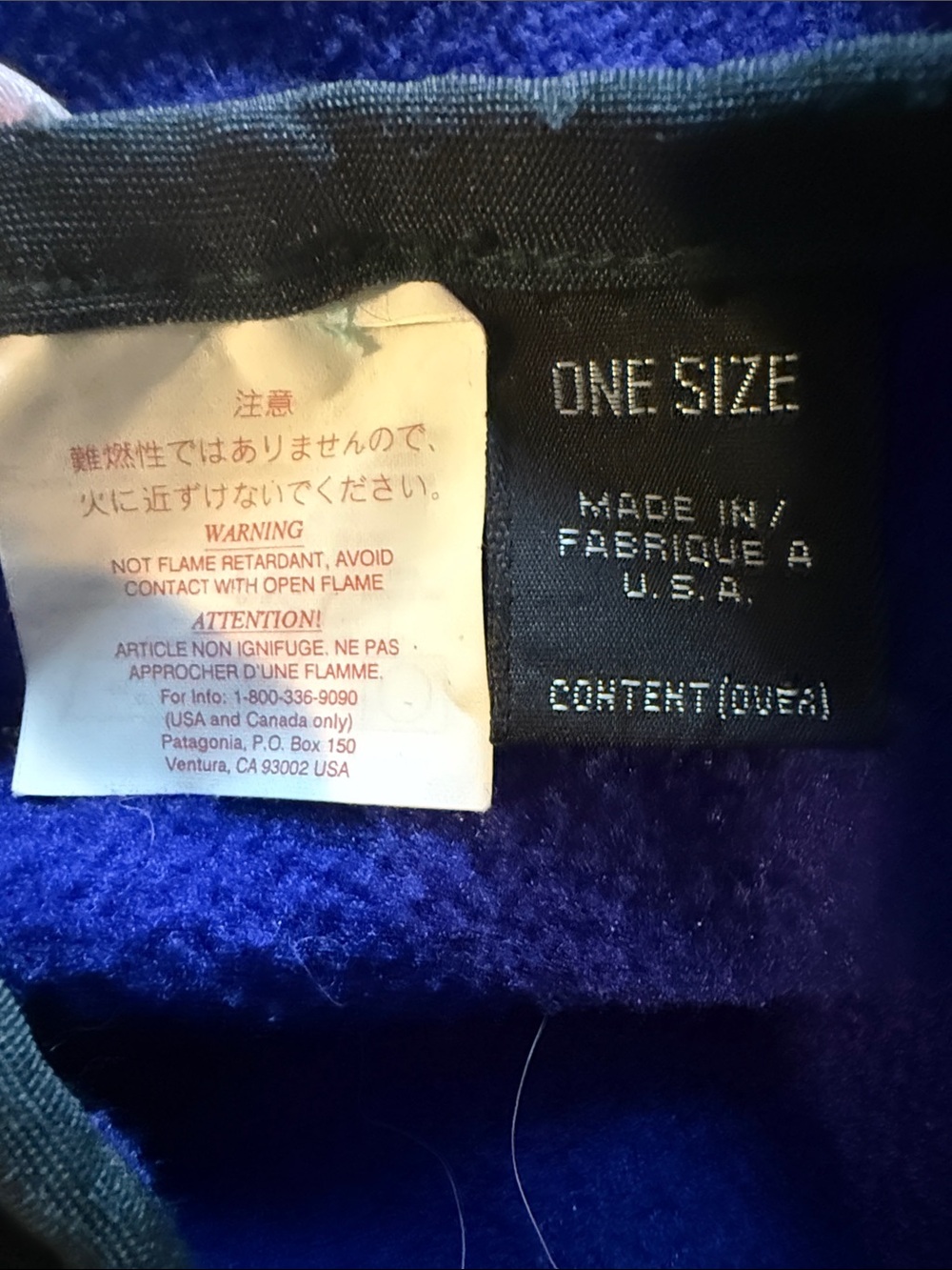 Patagonia Unisex Neck Gaiter Purple Fleece & dark geeen trim - Picture 2 of 2